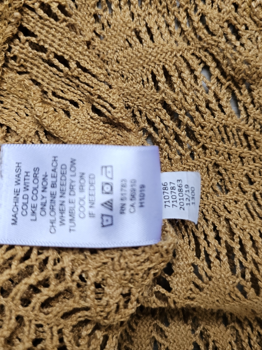 Maurices Open Crochet Cardigan in Mustard Gold - Picture 12 of 16